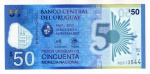 Cédula Estrangeira Uruguai - 50 Pesos Uruguaios 2017 P-100 Polimero FE - Edição Comemorativa 50º Aniversário da criação do Banco Central do Uruguai.