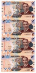 4 Cédulas Estrangeira Serra Leoa - 2 Leones 2022 P-35 FE - Isaac Theophilus Akunna Wallace-Johnson.