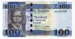 Cédula Sudão do Sul - 100 Libras Sudanese 2019 - P-B115d FE - Dr. John Garang de Mabior (1945-2005), foi um político e líder revolucionário sudanês e um guerreiro Dinka.