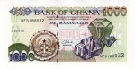 Cédula Estrangeira - Gana - 1000 Cedis 2003 - P-32 FE - Pequeno. Período República ( 1960-presente ).