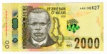 Cédula Estrangeira - Malawi - 2000 Kwacha 2016 - P-69 Fe - Universidade de Ciência e Tecnologia Kwacha Malawi.