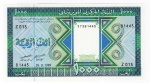 Cédula Estrangeira - Mauritânia - 1000 Ouguiya 1989 - Autoridade governante República Islâmica - P-7A - Fe .
