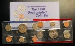 Envelope Com Set De Moedas Estados Unidos 1998 com Certificado - Total 10 Moedas + 2 Tokens Letras P-D.