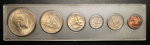 Set Estados Unidos 1976 - 1 dime, 1 e 5 Cents, Quarter Dolar, Half Dolar, 1 Dolar - Todas FC.