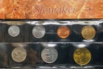 Set de Moedas Eslováquia - 10, 20, 50 Halierov / 1, 2, 5 e 10 Korun - 1995 - 2003 - Total 7 Moedas Fc.