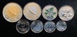 Set de Moedas Curaçao - (Caribe Neerlandês) 2025 - 1, 5, 10, 25, 50 Cent - 1 e ( 5 Gulden - Trimetálica: núcleo, anel interno e anel externo de aço ) Flor de Cunho - Total 8 Moedas - Rei Guilherme Alexandre (2013-hoje)