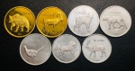 Serie Completa com 7 Moedas Nagorno-Karabakh 2014 - 50 Luma a 5 Dram - Edição Animais - ( Cavalo - Antílope - Cabra - Faisão - Leopardo - Lobo - Urso ) Todas FC