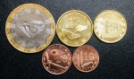 Set com 5 Moedas 	Namíbia - 10, 20, 50 Cents - 1 e 5 dólares 2025 - Todas Fc.