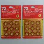 CARTELA ESPOLETAS -  Cartelas de espoletas de plástico para revólver de brinquedo.. ATENÇÃO! Produto sendo vendido no estado conforme fotos. Testado ou não, diz respeito apenas no momento da catalogação. Questione todas as suas dúvidas antes de efetuar os lances, eles são IRREVOGÁVEIS e IRRETRATÁVEIS! Se necessário, solicitar mais fotos, vídeos ou perguntas para análise via e-mail contato.antig@gmail.com. Grato pelo contato.