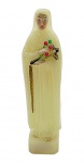 ARTE SACRA - Imagem de Santa Teresinha do Menino Jesus, em plástico fotoluminescente. Medidas:16 cm x 4 cm. Ínfima mancha de tinta na parte posterior.