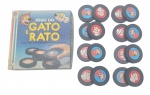 ESTRELA -  JOGO DO GATO E RATO -  Antigo jogo da Estrela, o Jogo do Gato e Rato, para 2 jogadores, Contém 16 discos. Completo. Observação: Caixa com pequenas marcas e avarias.