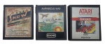 ATARI - CARTUCHOS - Lote com 3 cartuchos de jogos de Atari, sendo eles: ENDURO, AMPHIBIOUS WAR e RIVER RAID. Observação: Não  testados.