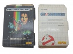 TECTOY - MASTER SYSTEM - CARTUCHOS - Lote com 2 cartuchos de Master System , sendo  MOONWALKER e GHOSTBUSTERS. Não testados, caixas com desgastes e pequenos amassados e rasgos.