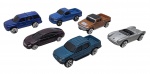 MAISTO - Lote com 6 miniaturas Maisto em escala 1:64. Diversos modelos, feitos de ferro com partes plásticas. Possuem pequenos detalhes e marcas de uso.