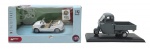 MONDO MOTORS e APE - Lote com 2 miniaturas em ferro com partes plásticas, sendo um FIAT 500 Conversível da Mondo Motors e um D PIANALE - 1964 da Ape. Ambos em escala 1:43. Embalagem do Fiat 500 com amassos e plástico danificado.