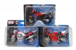 MAISTO - FRESH METAL - 2 WHEELERS - Lote com 3 motos da Maisto, em escala 1:18, lacradas. Embalagens pouco desgastadas.