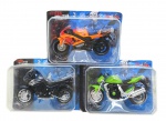 MAISTO - FRESH METAL - 2 WHEELERS - Lote com 3 motos da Maisto, em escala 1:18, lacradas. Embalagens pouco desgastadas.