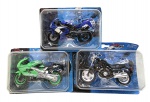 MAISTO - FRESH METAL - 2 WHEELERS - Lote com 3 motos da Maisto, em escala 1:18, lacradas. Embalagens pouco desgastadas.