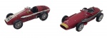 BRUMM / GRANI & PARTNERS - Lote com 2 miniaturas feitas de ferro com partes plásticas, em escala 1:43, retratando dois ícones do automobilismo, Ferrari e Maserati. Podem conter ínfimos desgastes e marcas.