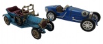 MATCHBOX - MODELS OF YESTERYEAR - Lote com 2 miniaturas Matchbox, feitas de ferro com partes plásticas. Escala 1:46, anos 70. Modelos: BUGATTI TYPE 51 1932 e THOMAS FLYABOUT 1909. Feitos na Inglaterra. Podem conter ínfimos desgastes e marcas.