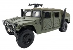 MAISTO - HUMVEE - Miniatura de carro militar, modelo Humvee em escala 1:27, feita de metal (zamac) com partes plásticas, pneus de borracha e rodas móveis. Ausência de antena na parte traseira.