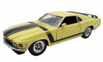 WELLY - 1970 MUSTANG BOSS 302 - Miniatura da Welly retratando um Mustang Boss 302 1970, em escala 1:24, com partes móveis, rodas livres, pneus de borracha e feita de metal com partes plásticas. Pode conter ínfimas marcas ou desgastes.