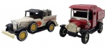 MATCHBOX -  MODELS OF YESTERYEAR - Lote com 2 miniaturas Matchbox, feitas na Inglaterra, antigas,  retratando FORD MODEL A e 1912 FORD MODEL T, em escala 1:47, com partes móveis, rodas livres, pneus de borracha e feita de metal com partes plásticas. Pode conter ínfimas marcas ou desgastes.