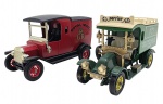 MATCHBOX -  MODELS OF YESTERYEAR - Lote com 2 miniaturas Matchbox, feitas na Inglaterra, antigas,  retratando RENAULT e 1912 FORD MODEL T, em escala 1:47, com partes móveis, rodas livres, pneus de borracha e feita de metal com partes plásticas. Pode conter ínfimas marcas ou desgastes.