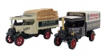 MATCHBOX -  MODELS OF YESTERYEAR - Lote com 2 miniaturas Matchbox, feitas na Inglaterra, antigas,  retratando 1922 FODEN, em escala 1:47, com partes móveis, rodas livres, pneus de borracha e feita de metal com partes plásticas. Pode conter ínfimas marcas ou desgastes.