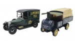 MATCHBOX -  MODELS OF YESTERYEAR - Lote com 2 miniaturas Matchbox, feitas na Inglaterra, antigas,  retratando YORKSHIRE STEAM WAGON e 1927 TALBOT VAN , em escala 1:47, com partes móveis, rodas livres, pneus de borracha e feita de metal com partes plásticas. Pode conter ínfimas marcas ou desgastes.