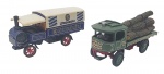 MATCHBOX - MODELS OF YESTERYEAR - 1917 YORKSHIRE STEAM WAGON e 1918 ATKINSON STEAM - Lote com 2 miniaturas da Matchbox, feitas em metal com partes plásticas, rodas móveis, anos 90. Escala 1:55.