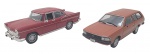 COLEÇÃO CARROS INESQUECÍVEIS DO BRASIL - Lote com 2 miniaturas, escala 1:43, feitas em metal com partes plásticas, rodas livres e pneus de borracha. Modelos: SIMCA CHAMBORD e  FORD BELINA II. Podem conter ínfimas marcas.