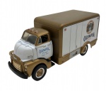 FIRST GEAR - 1952 GMC - Miniatura de caminhão modelo GMC 1952. Representando caminhão de cerveja. Escala 1:34. Feita de metal com partes plásticas, pneus de borracha e rodas livres. Pode conter ínfimas marcas.