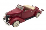 WELLY - 1936 FORD DELUXE CABRIOLET - Miniatura Welly de Ford Deluxe 1936, em escala 1:24, feita de metal com partes plásticas, rodas livres e pneus de borracha. Pode conter ínfimas marcas.