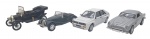 DEL PRADO COLLECTION - Lote com 4 miniaturas representando carros que marcaram e marcam o Brasil e o mundo, em metal com partes plásticas, rodas livres pneus de borracha. Escala 1:43. Podem conter ínfimas marcas.