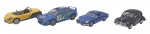 DEL PRADO COLLECTION - Lote com 4 miniaturas representando carros que marcaram e marcam no Brasil o no mundo, em metal com partes plásticas, rodas livres pneus de borracha. Escala 1:43. Podem conter ínfimas marcas.