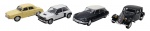 DEL PRADO COLLECTION - Lote com 4 miniaturas representando carros que marcaram e marcam no Brasil o no mundo, em metal com partes plásticas, rodas livres pneus de borracha. Escala 1:43. Podem conter ínfimas marcas.