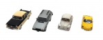 COLEÇÃO CARROS INESQUECÍVEIS DO BRASIL - Lote com 4 miniaturas representando carros que marcaram e marcam no Brasil, em metal com partes plásticas, rodas livres pneus de borracha. Escala 1:43. Podem conter ínfimas marcas.