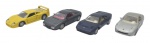 MAISTO / SHELL - FERRARI - Lote com 4 miniaturas da icônica empresa italiana Ferrari da Maisto em parceria com a Shell, todas em metal com partes plásticas, rodas livres e pneus de borracha. Escala 1:43 aproximadamente. Podem conter ínfimas marcas.