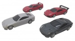 SHELL - FERRARI - Lote com 4 miniaturas da icônica empresa italiana Ferrari da Shell, todas em plástico rígido, rodas livres e pneus de borracha. Escala 1:43 aproximadamente. Podem conter ínfimas marcas.