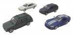 DEL PRADO COLLECTION - Lote com 4 miniaturas representando carros que marcaram e marcam no Brasil e no mundo, em metal com partes plásticas, rodas livres pneus de borracha. Escala 1:43. Podem conter ínfimas marcas.