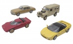 DEL PRADO COLLECTION - Lote com 4 miniaturas representando carros que marcaram e marcam no Brasil e no mundo, em metal com partes plásticas, rodas livres pneus de borracha. Escala 1:43. Podem conter ínfimas marcas.