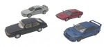 DEL PRADO COLLECTION - Lote com 4 miniaturas representando carros que marcaram e marcam no Brasil e no mundo, em metal com partes plásticas, rodas livres pneus de borracha. Escala 1:43. Podem conter ínfimas marcas.