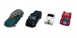 ANSON / TOP MODEL COLLECTION / UNIVERSAL HOBBIES - Lote com 4 miniaturas de ferro com partes plásticas e pneus de borracha.  Em escala 1:43. Modelos: ALFA ROMEO 33/2, CITROËN ID BREAK 1960.  Podem conter ínfimas marcas.