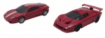 SHELL V-POWER - FERRARI - Lote com 2 miniaturas Ferrari em escala 1:43, feitas de plástico rígido, rodas livres e pneus de borracha. Podem conter ínfimas marcas ou desgastes.