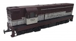 FRATESCHI - LOCOMOTIVA - Locomotiva em escala HO da Frateschi, feita no Brasil, feita em metal com plástico. Não testada. Possui ínfimos desgastes. Base parcialmente solta.