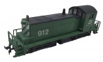 BURLINGTON NORTHERN - Locomotiva manobreira em escala HO, feita na Iugoslávia, retratando locomotiva da companhia ferroviária norte-americana Burlington Northern. Não testada.