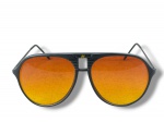 DIVERSOS, um (1) óculos antigo da marca Ambervision, modelo com armação em tom escuro e lentes âmbar/amareladas, anunciado como proteção contra raios UV e luz azul, acompanha caixa/embalagem original com inscrições Americas #1 Sunglasses e Como visto na TV, medindo 6x15x15cm.