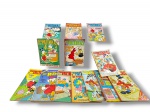 GIBIS / QUADRINHOS, lote com treze (13) quadrinhos antigas da Disney, título Tio Patinhas, com capas coloridas e edições variadas, vendidos no estado da foto, alguns com desgastes e pequenos rasgos.