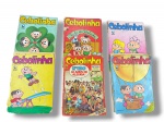 GIBIS / QUADRINHOS, seis (6) revistas em quadrinhos antigas do personagem Cebolinha, da Turma da Mônica, Editora Globo, com capas coloridas e edições variadas, incluindo exemplar comemorativo Nº 120  10 anos de alegria, marcas do tempo, rasgos, no estado, vide foto.